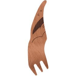 フォーク 11cm 絶滅危惧種の動物フォーク 木製 オオアリクイ MESGAF25BE-GA
