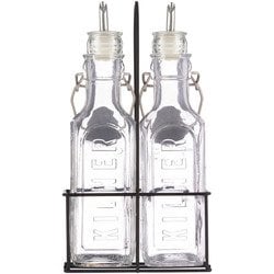 調味料入れ KILNER 300ml 2本セット OIL BOTTLES＆METAL RACK 0025.092V
