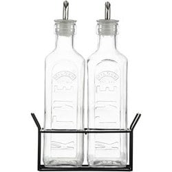 調味料入れ KILNER 600ml 2本セット OIL BOTTLES＆METAL RACK 0025.028V