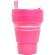タンブラー stojo 470ml 折りたたみ 半透明 BIGGIE Jelly JellyPink