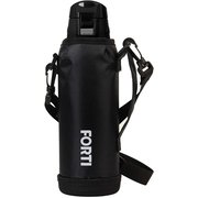水筒 直飲み 1L カバー付 NEWフォルティ 保冷専用 シンプルブラック
