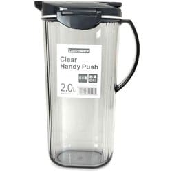 冷水筒 2L クリアハンディプッシュ 2 ダークグレー K-296DG