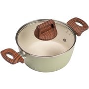 両手鍋 20cm IH対応 セラミーク セラミックコート