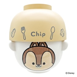 汁椀茶碗セット 9cm ゆるるん ディズニー 磁器 プラスチック チップ SAN4540-4