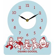 掛け時計 OSAMU GOODS ウォールクロックステッカー 貼り付け ミントグリーン OSM-WC-02