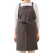 エプロン atelier Nuuit ウォッシュドコットン クロスエプロン ブラック 303011-1