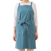 エプロン atelier Nuuit ウォッシュドコットン クロスエプロン ブルー 303011-3