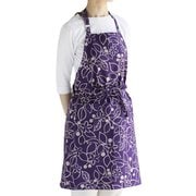 エプロン atelier Nuuit フラワ―プリント ショートエプロン パープル 101011-2