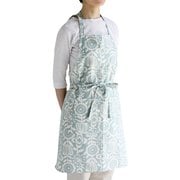 エプロン atelier Nuuit フラワ―プリント ショートエプロン ミント 116011-1