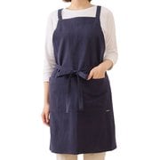 エプロン atelier Nuuit ウォッシュドコットン クロスエプロン ネイビー 303011-10