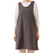 エプロン atelier Nuuit ウォッシュドコットン クロスオーバー ブラック 303041-1