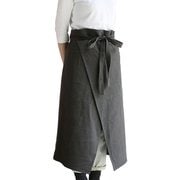 エプロン atelier Nuuit ウォッシュドコットン ギャルソンエプロン ブラック 303051-1