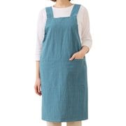 エプロン atelier Nuuit ウォッシュドコットン Hタイプエプロン ブルー 303061-3