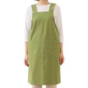 エプロン atelier Nuuit ウォッシュドコットン Hタイプエプロン グリーン 303061-4