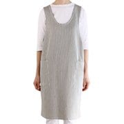 エプロン atelier Nuuit ストライプ ヒッコリー クロスオーバーエプロン ホワイト×ブラック 323011-1