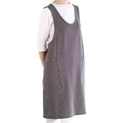 エプロン atelier Nuuit ストライプ ヒッコリー クロスオーバーエプロン ブラック×ホワイト 323011-2