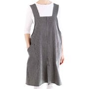 エプロン atelier Nuuit ヒッコリー クロスオーバーワークエプロン ブラック×ホワイト 323021-2