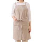 エプロン atelier Nuuit ウォッシュドコットン クロスエプロン ライトグレー 303011-15