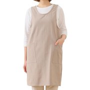 エプロン atelier Nuuit ウォッシュドコットン クロスオーバー ライトグレー 303041-15