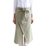 エプロン atelier Nuuit ウォッシュドコットン ギャルソンエプロン ドライハーブ 303051-14