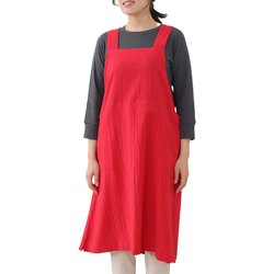 エプロン atelier Nuuit ワンピースエプロン レッド 325021-7
