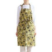エプロン atelier Nuuit 綿麻プリントショートエプロン オリーブ 151011-2