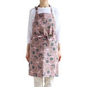 エプロン atelier Nuuit 綿麻プリントショートエプロン ピンク 151011-3