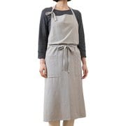 エプロン atelier Nuuit ウォッシュドコットンライト フルプエプロン グレー 328011-2