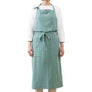 エプロン atelier Nuuit ウォッシュドコットンライト フルプエプロン アッシュグリーン 328011-4