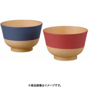 茶碗 330ml やさしい彩り 抗菌 汁椀 2個入 るり×あかね 17018