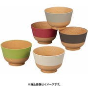 茶碗 330ml やさしい彩り 抗菌 汁椀 5個入 16989