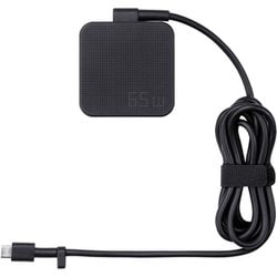 ASUS 65W USB-C Adapter/ブラック/電源ケーブル約0.9m、DCケーブル約1.6m/Power Delivery 3.0 サポート/出力：5V/3A、9V/3A、15V/3A、20V/3.25A （最大） 65W、PPS：5V-21V/3.25A （最大） 65W ADAPTER_AC65_V4