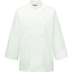 男子シェフコート長袖 M ホワイト APK2055