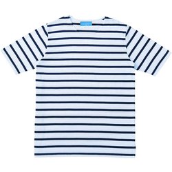 ボーダーTシャツ M ホワイト HM22-40