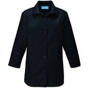 レディスシャツ七分袖 M ブラック 627-05