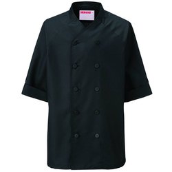 コックシャツ M ブラック 628-05