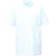 メンズ医務衣 半袖 M ホワイト REP100-10
