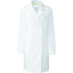 レディス診察衣W型ハーフ S ホワイト REP215-10