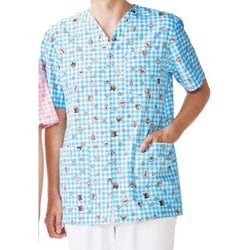 スクラブ(男女兼用)アンパンマン柄 L サックス ANP135-71