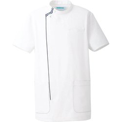 メンズジャケット半袖 4L ホワイト×ネイビー 052-28