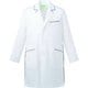 メンズコート診察衣（ハーフ丈） LL オフホワイト×ネイビー 114-18