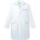 メンズコート診察衣（ハーフ丈） 4L オフホワイト×ネイビー 114-18