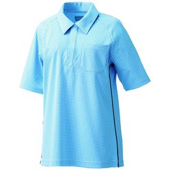 ニットシャツ 4L ブルー APK234-18