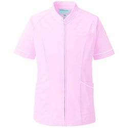 スクラブ（男女兼用） SS ピンク×ホワイト 055-24