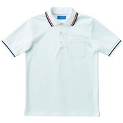 ライン入りポロシャツ 3L ホワイト 236-10