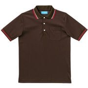 ライン入りポロシャツ 4L ブラウン 236-33