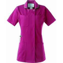 レディスジャケット半袖 M プラム×グレー 980-45