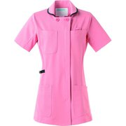 レディスジャケット半袖 M ピンク×ネイビー 980-43