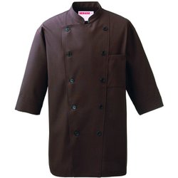 兼用コックシャツ L ブラウン 421-76