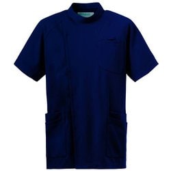 メンズジャケット半袖 M ネイビー×プラム 982-48